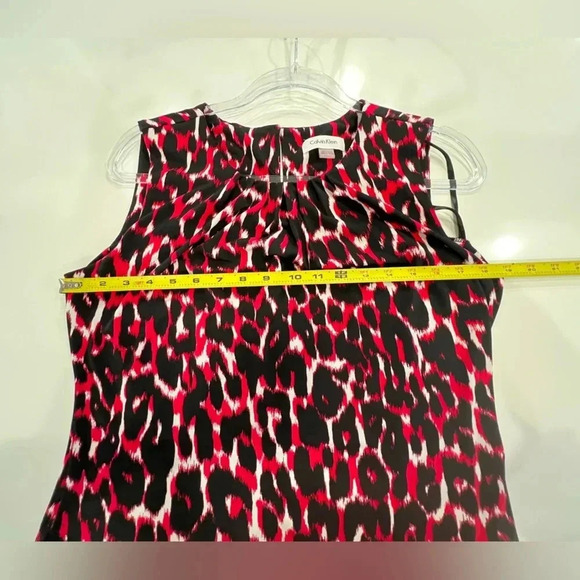 Calvin Klein Black and Fuchsia Sleeveless Blouse - Picture 8 of 14